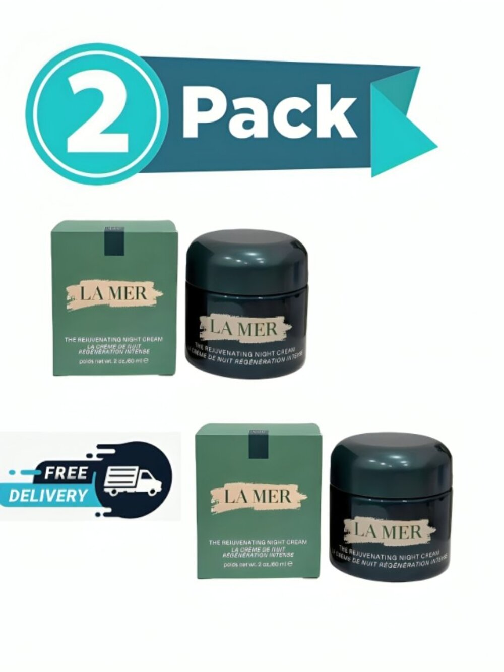La Mer The Rejuvenating Night Cream 3.4 oz / 100 ml | Luxury Anti-Aging Moisturi